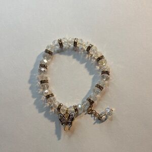 Elegant Crystal Butterfly Bracelet